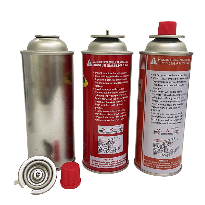 Aerosol can for butane gas