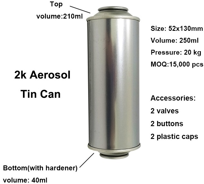 2k aerosol tin can