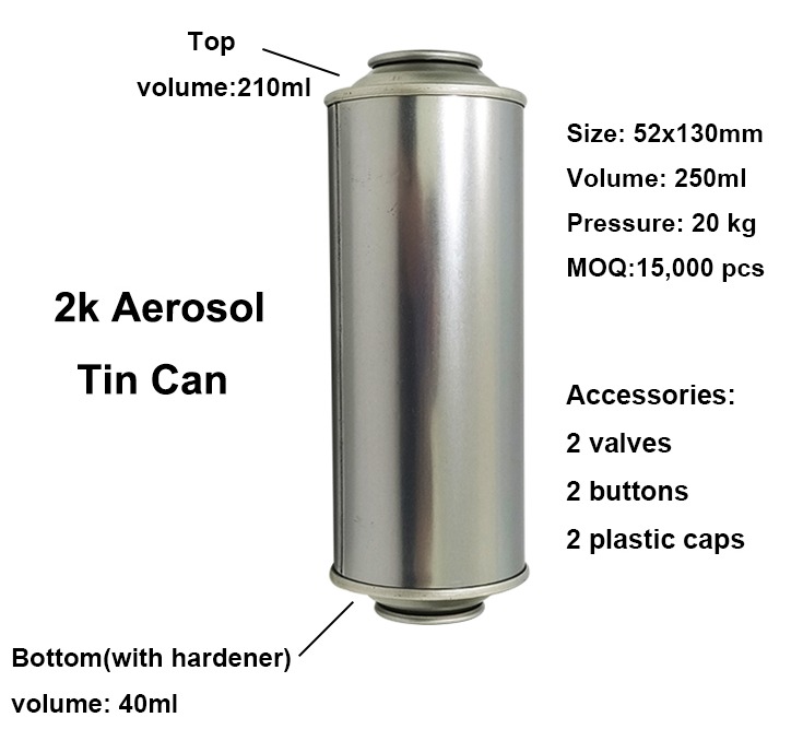 Empty 2k aerosol cans