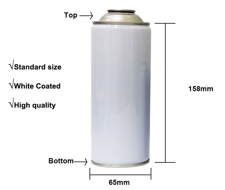 neck in type aerosol spray can 65x158mm