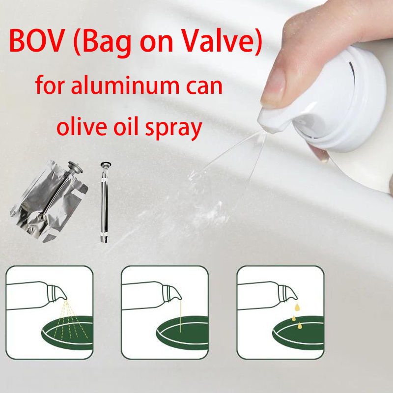 bag on valve for aluminum can olive oil spray