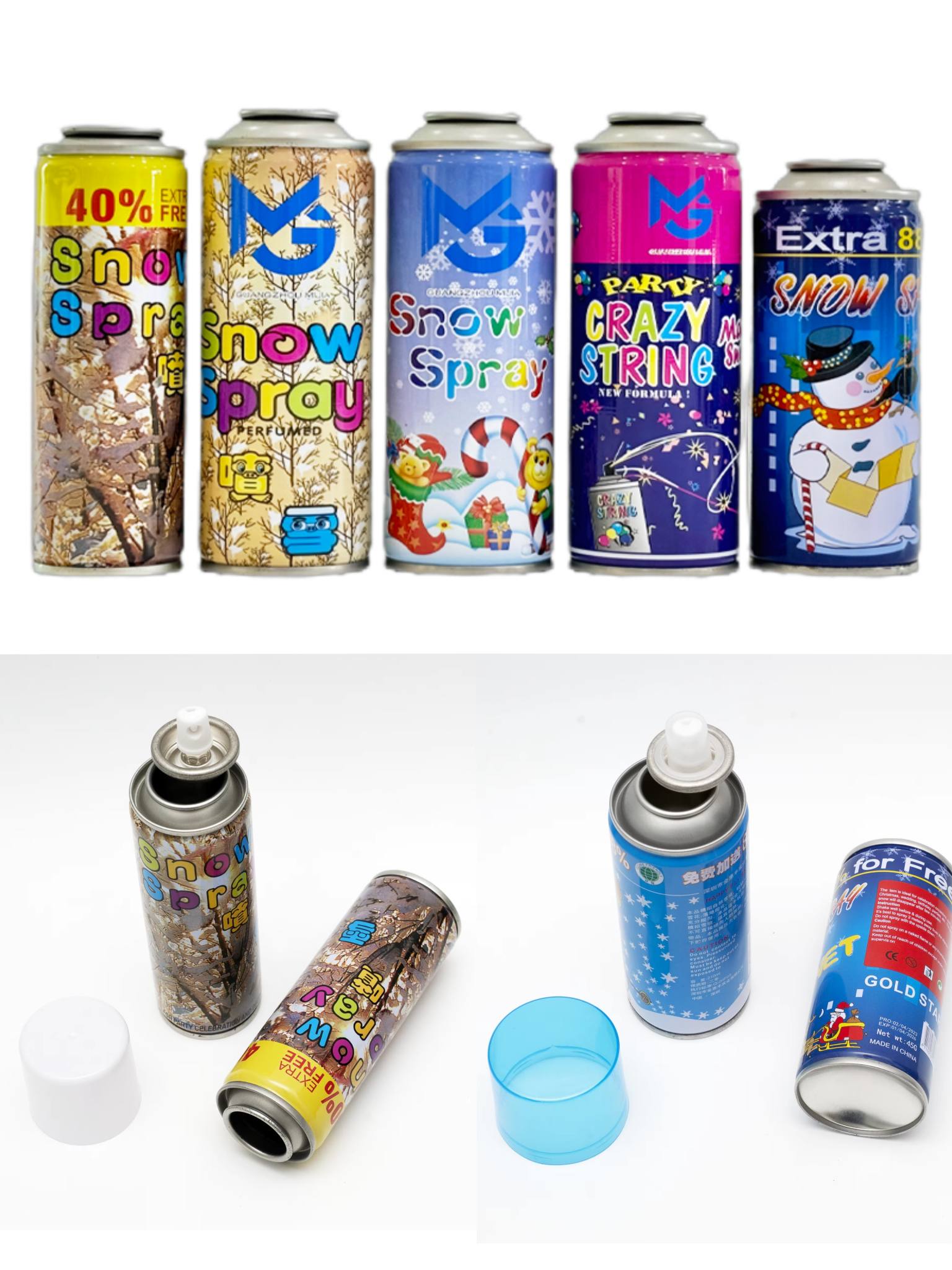 snow spray aerosol can